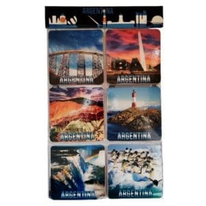 Posavasos Foil Corcho Lugares Argentina (6 Unidades)