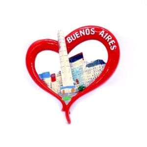 Iman de Resina Corazon Bs As / Resin Heart Magnet Buenos Aires