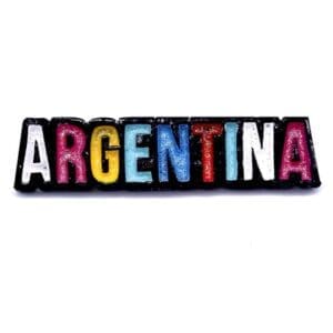 Iman de Resina Argentina con Letras Multicolor / Argentine Resin Magnet With Multicolor Letters