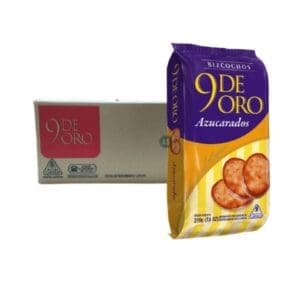 9 de Oro - Bizcochos Azucarados 210gr - Caja 20 Unidades