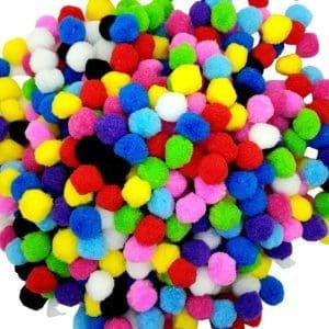 Pompones Multicolor Felpa 25 Mm 500 UnidadesColor