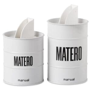 Latas Yerbera y Azucarera Blancas