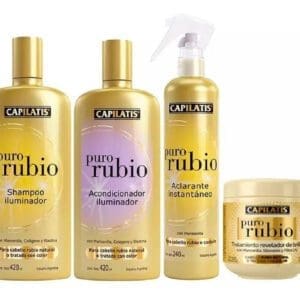 Capilatis - Kit Puro Rubio: Shampoo + Acondicionador + Tratamiento + Aclarante