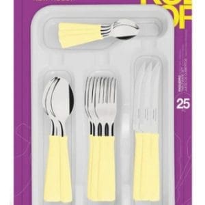 Tramontina - Set Juego Cubiertos C/ Cubiertero New Kolor 25 Pz