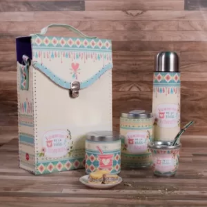 Set Matero Completo x5 con Portatermo Maletín - Lo Mejor de la Vida Se Comparte