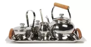 Set Pava, Mate Bombilla, Yerbera Acero Inox Golden