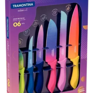 Tramontina - Juego Cuchillos 5 Piezas Colorcut Cocina Legumbre