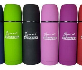 RoManía - Termo Mate Autocebante Acero Inoxidable Engomado 600ml