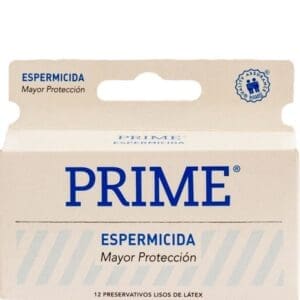 Prime - Preservativos "Espermicida" de Latex Mayor Protección - 12 Unidades