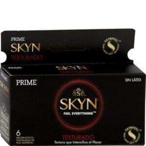 Prime - Preservativos "Skyn" de Poli Isopreno Texturizado - 6 Unidades