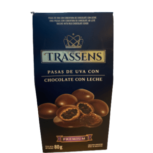 Trassens Pasas de Uva con Chocolate con Leche Premium 80gr - 3 Unidades / Trassens Raisins with Milk Chocolate Premium 80gr - 3 Unidades