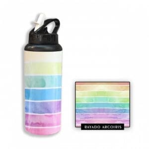 Dalecuerda - Botella Deportiva Termica Rayado Arcoiris