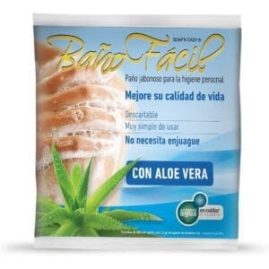 Baño Fácil - Paños Jabonoso No Necesita Enjuague 10u Aloe Vera