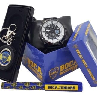 Boca Juniors - Reloj + Llavero Ruedita + Boligrafo