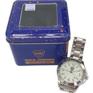 Boca Juniors - Reloj Metalico y Caja de Lata