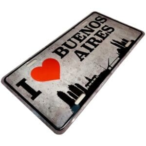 Placa Cartel GrandeI LOVE BS AS