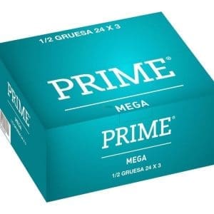Prime - Preservativos "Mega" de Latex Mayor Comodidad 24 Cajas de 3 Unidades