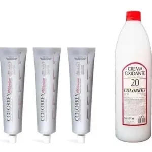 Colorkey - 3 Pomos Colorkey Milenium Silkey 120gr + Oxidante 900ml