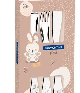 Tramontina - Set Cubiertos Niños Infantil Acero Inoxidable 3 Piezas