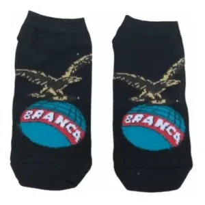 Branca - Medias Soquetes Negro