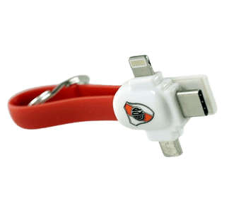 River Plate - Llavero + Cable 3 en 1 Oficial