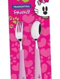 Tramontina - Juego Cubiertos Friend Niñas 2 Piezas