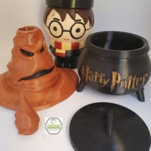 Set Matero Harry Potter 3d: Azucarera Yerbera Mate Bombilla