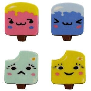 Goma de Borrar con Forma de Helado - 30 Unidades