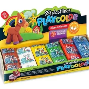 Playcolor - Plastilina Colores Surtidos - 24 Unidades