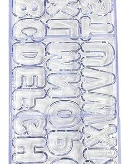 Molde para Bombones de Policarbonato Acrílico con Formas de Letras para Repostería