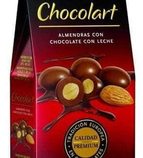 Chocolart - Almendras con Chocolate con Leche 80gr - 6 Unidades