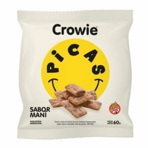 Crowie - Cereales Picas Almohaditas Rellenas Sabor Maní 60gr