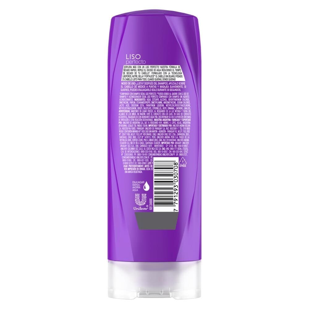 Sedal – Acondicionador Liso Perfecto Secado Rápido 190 Ml.3