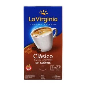 La Virginia - Café Instantaneo Clásico Caja 612gr - contiene 36 Sobres