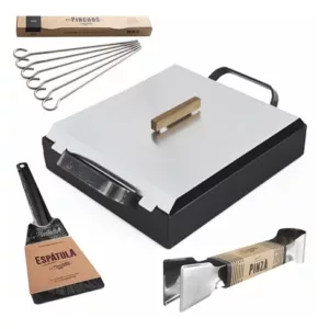 Planchetta 1 Hornalla con Tapa + Espátula + Pinza + 6 Pinchos