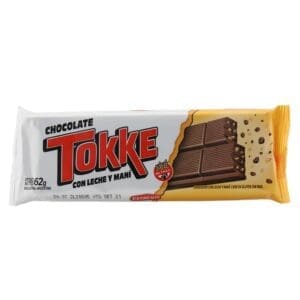 Tokke - Chocolate con Leche y Maní Sin Tacc 62gr - 2 Unidades