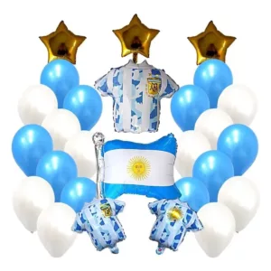 Kit Deco Fiesta Globos Argentina Mundial N°1