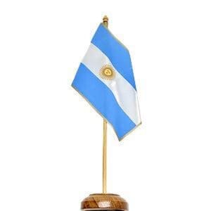 Bandera Argentina para Escritorio con Mástil