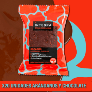 Integra - Bocaditos de Chocolate y Arándanos - 20 Unidades