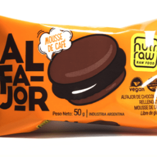 Nutriraw- Alfajor de Chocolate con Mousse de Moca - 8 Unidades
