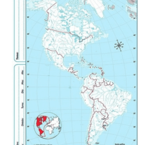 Rivadavia - Mapa Político N° 3 continente Americano - 3 Unidades