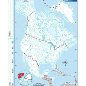 Rivadavia - Mapa Político N° 3 América Del Norte - 3 Unidades