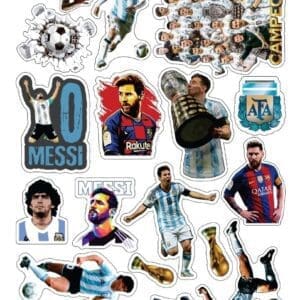 Pack 18 Stickers Messi Maradona Argentina