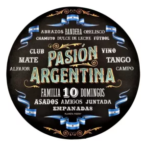 Plato de Sitio de Papel Pasión Argentina - 20 Unidades