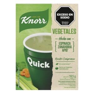 Knorr - Sopa Quick de Vegetales con Espinaca Zanahoria y Apio 63gr