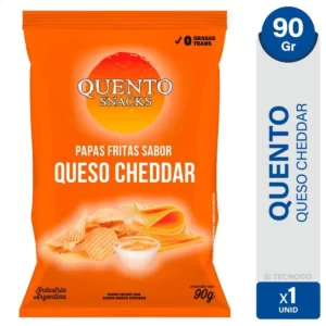 Quento - Papas Fritas Cheddar Snacks 90gr - 3 Unidades
