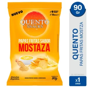 Quento - Papas Fritas Mostaza Snacks 90gr - 3 Unidades