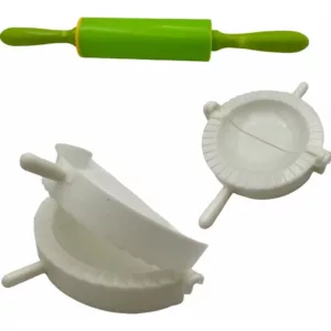 Molde - Cierra Empanadas 2 Tamaños + Palo Amasar Set 3 Empanadas