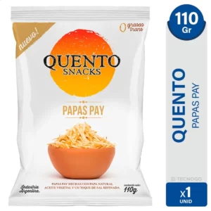 Quento - Papas Fritas Snacks 0Grasas Trans - 3 Unidades