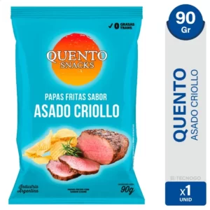 Quento - Papas Fritas Asado Criollo Snacks - 3 Unidades